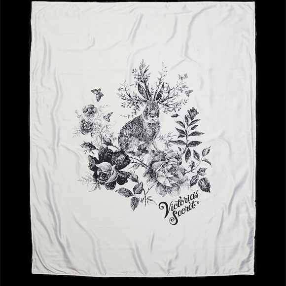Victoria's Secret Faux Fur / Silk blanket. 50 x 60